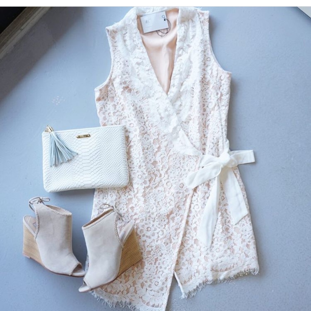 Lace wrap dress